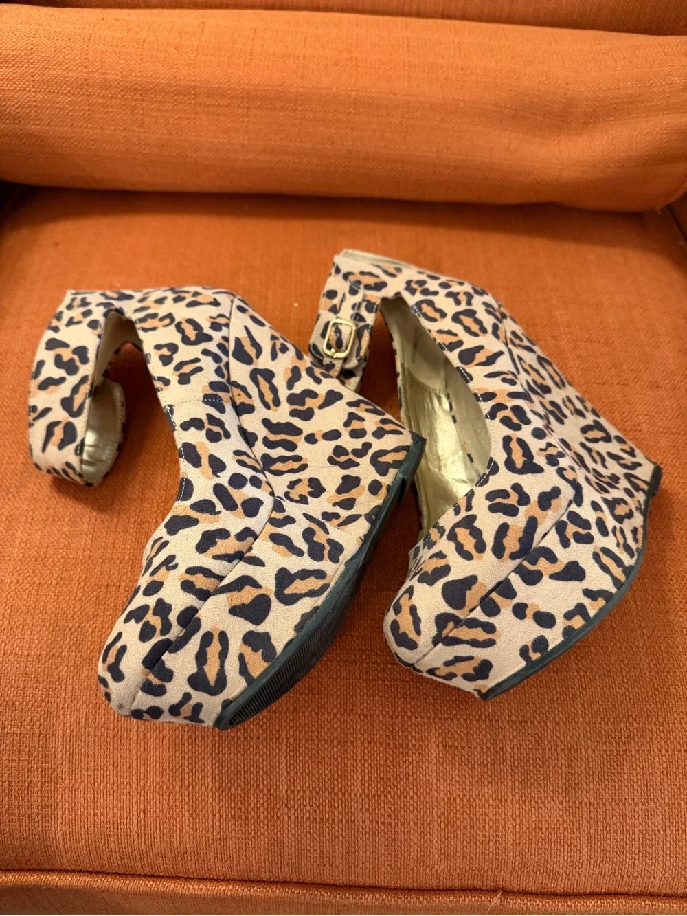 Cheetah / leopard wedge heels